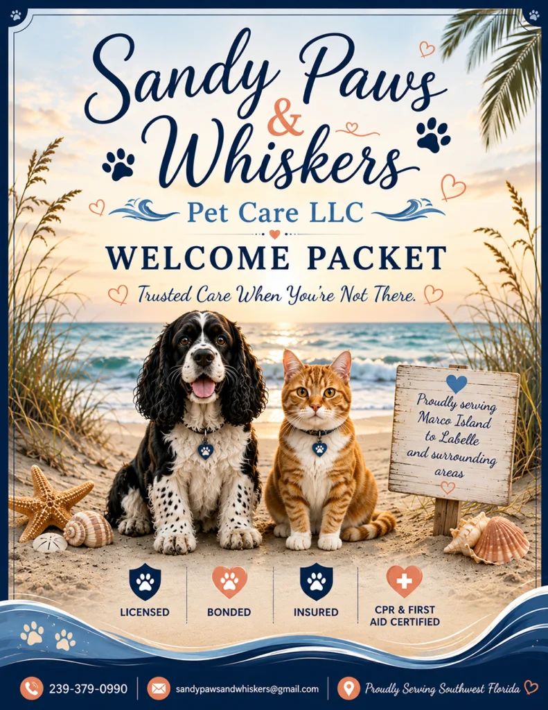 Sandy Paws Welcome Packet Cover